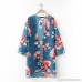 Women Summer New Floral Chiffon Kimono Cardigan Sun Protection Beach Bikini Cover Ups Blouse Tops Green B07CNTMJJ8